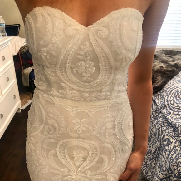 Mermaid Sequin Wedding or Prom Dress - Picture 2 of 8